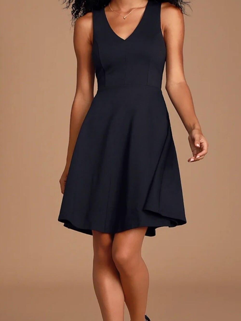 Lulu's Black Bon Appetit Skater Dress